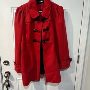 Apt. 9 Women's Vibrant Red Pea Coat